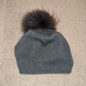 Faux Mink Pompom Beanie